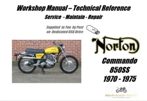 Norton Commando 850 SS Manuale Officina Servizio Riparazione USB 70 -75 - Foto 1 di 11
