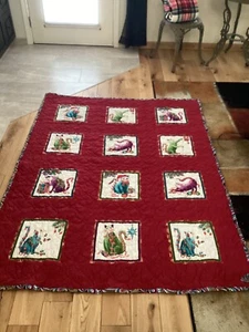 baumwolle steppdecke überwurf. 54 x 69 1/2 Handarbeit warme Fleeceunterlage - Bild 1 von 5