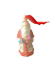 Adorno victoriano vintage de Papá Noel de las reliquias navideñas de Waterford celebrar en clase - Imagen 1 de 8