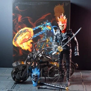 Ghost Rider Johnny Blaze Action Figure Motocycle Collectible Model Boxed - Picture 1 of 48