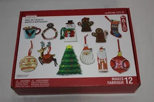 Christmas Holiday Ornaments Kit for kids 6+ years 61 Pc to make 12 ornaments NEW - Picture 1 of 9