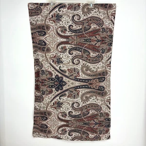 Lauren Ralph Lauren King Size Pillow Sham 100% Cotton Paisley Gray Beige Red Blu - Picture 1 of 8