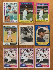 GRAIG NETTLES LOT OF 25 VINTAGE BASEBALL CARDS     1975 MINI     GREAT CONDITION