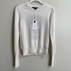 NWT Skull Cashmere Chalk Midheather Grey Madison Skull Print Cashmere Sweater XS - Picture 1 of 12