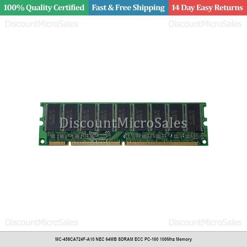 MC-458CA724F-A10 NEC 64MB SDRAM ECC PC-100 100Mhz Memory - Image 1 of 1