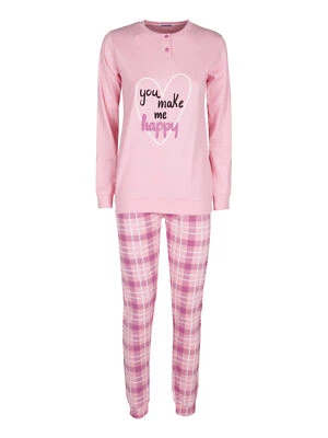 Linea Ambro Pigiama lungo da donna con pantaloni a quadri - Imagen 1 de 3