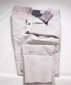 ERMENEGILDO ZEGNA - Stone Gray "CASHCO" Slim Cashmere Chino Pants - 32W - Picture 1 of 7