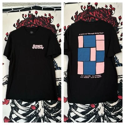 Saves the Day 2019 20 Years of Through Being Cool Shirt New Found Glory Punk L - Image 1 of 4