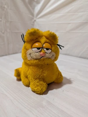 Peluche Dakin Garfield Cat 5 pulgadas Tiger Stripe Vintage año 1981 sentado Foto 1 de 3