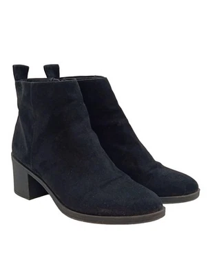 H&M DIVIDED Botas con cremallera Mujeres Botines Talla EU 42 negro look casual - Imagen 1 de 4