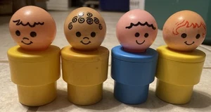 De colección Fisher Price Jumbo Little People 4 Pelo Rojo Pelo Rizado Niña Niño 1974 - Imagen 1 de 18