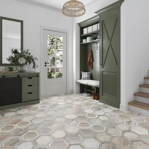 Apollo tile 10" x 10" Woodnote Matte Beige Porcelain Tile Beige - Picture 1 of 3