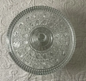 Vintage Indiana Glas Royal Brighton Knopf und Rohr Bonboniere klar mit Deckel - Bild 1 von 4