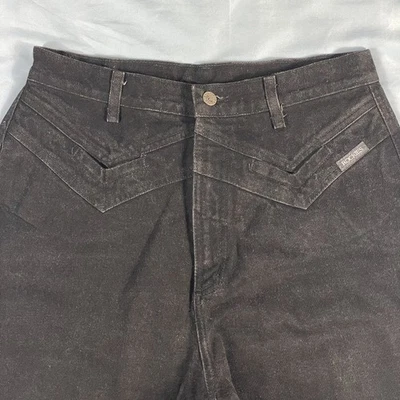 VTG Rockies Jeans Black Bareback Rocky Mountain Denim Western Pants Womens Sz 29 - Image 1 of 4