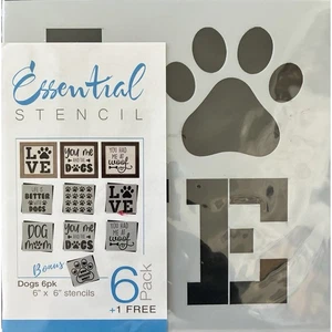 Essential Schablone Wiederverwendbar Hunde 6 Stück Mini Set Flexibel Waschbar Stark 6 Zoll - Bild 1 von 2