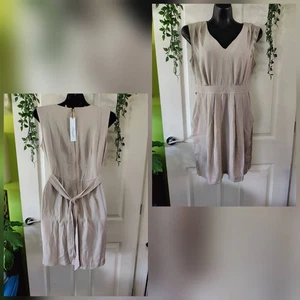 Closet London Tulip Skirt Tie Dress size 14 gold zip back detail Formal - Picture 1 of 8