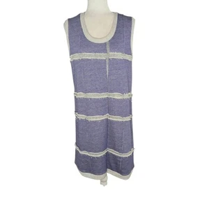 Bar by Melis Kozan neu mit Etikett Sweatshirt ärmellos kurzes Kleid Large lila Iris - Bild 1 von 15