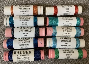 10 BÄLGER KREINIK ASSORTED COLORS OF BLENDING FILAMENT 50 M - Picture 1 of 2