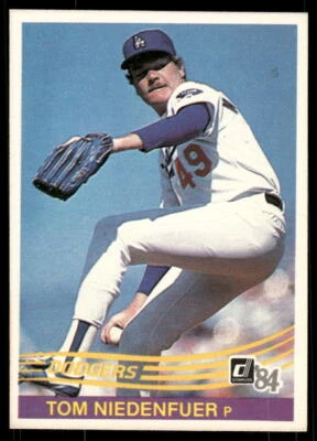 1984 Donruss #128 Tom Niedenfuer - POOR Yellow - Image 1 of 2