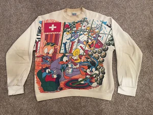 Vintage 1993 Freeze Tiny Toon Adventures Destination Alps Sweatshirt XL White - Picture 1 of 6