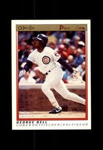 1991 OPC O-PEE-CHEE PREMIER BASEBALL CARD #6 GEORGE BELL