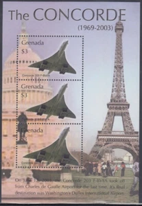 GRENADA SC #3434A-C POSTFRISCH SOUVENIRBLATT des CONCORDE FLUGZEUGS - Bild 1 von 1