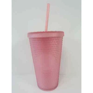 2022 Starbucks soft touch Pink Lemonade Jelly Studded 16 Oz Tumbler wrapped - Picture 1 of 9