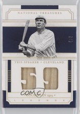 2017 Panini National Treasures Legends Duals Holo Gold /5 Tris Speaker HOF