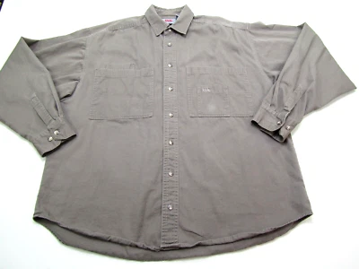 VTG Canterbury of New Zealand Shirt Mens XL Tall Brown Button Down Utility Work - Image 1 of 4