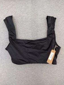 SKIMS Bralette donna collo quadrato raso elasticizzato colore onice taglia XS BR-BRA-1092 - Foto 1 di 13