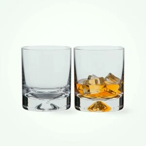 Dartington Crystal Dimple Old Fashioned Whisky Glasses Pair Gift Box - Picture 1 of 2