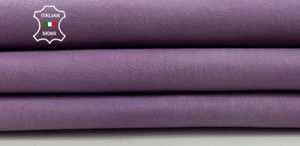 PURPLE PRINTED STRETCH BACKED Italian Lambskin leather hides 8sqf 0.7mm #C4173 - Picture 1 of 7