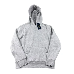 Polo Ralph Lauren Gray Boys Fleece Lined Hoodie Size M 10-12 NWT - Picture 1 of 5