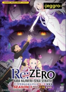 Anime DVD Re:Zero kara Hajimeru Isekai Seikatsu Season 3 Vol. 1-16 End ENG DUB - Picture 1 of 2