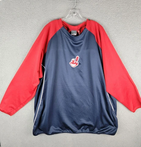 Majestic Cleveland Indians Guardians Therma Base Pullover Sweatshirt Size 4XL Cover
