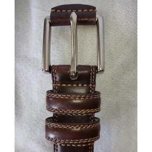 Ledergürtel Braun Freizeit Anzuggürtel Herren Größe 44 - Bild 1 von 6