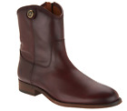 Frye Leather Side Zip Ankle Boots - Melissa Button Short 2 Wine Size 6 New