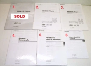 SONY DVP-C670D DVP-K880D STR-DE324 SA-VE315 CD DVD Receiver User Manuals - Picture 1 of 4