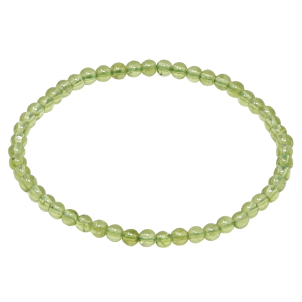 Armband Armschmuck aus echtem Edelstein Peridot grün Ø 4mm endlos dehnbar 18,5cm - Bild 1 von 1