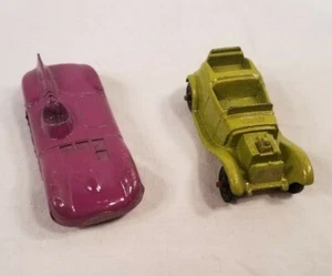 Vintage Tootsie Toy Purple Sports Car & Green Roadster - Picture 1 of 4