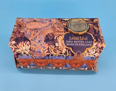 Shea Butter Soap Bath Bar Michel Design Works Lotus Leaf Large 8.7 oz England - Image 1 of 3