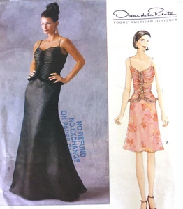 Vogue 2584 pattern, Oscar de la Renta, uncut, 14-16-18, wedding gown, cocktail - Picture 1 of 3