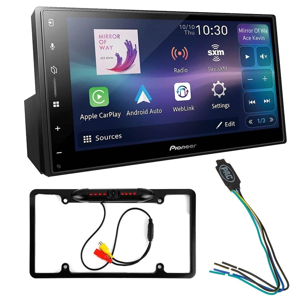 Pioneer DMH-W3000NEX Single DIN Car Receiver Bluetooth Backup Cam Video Bypass - Image 1 of 4