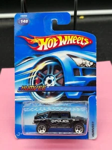 Hot Wheels POLICE: HUMVEE (HEAVY ARMOR UNIT) Black 148 MATTEL 2004 - Picture 1 of 2