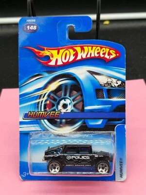 Hot Wheels POLICE: HUMVEE (HEAVY ARMOR UNIT) Black 148 MATTEL 2004 - Image 1 of 2