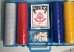 Sealed Poker Chip Set With Cards, Dice, Chips in Case - Picture 1 of 4