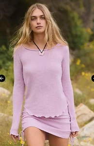 New Free People Beach Cabo Sweater Skirt Set Candy Lilac Small - Picture 1 of 7