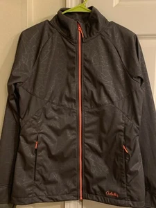Cabelas Womens Soft Shell Jacket Size Medium Color Graphite with Orange Zippers - Picture 1 of 6
