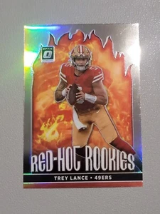 2021 Donruss Optic Trey Lance Red-Hot Rookies Rookie Card RC #RHR-TLA 49ers - Picture 1 of 6