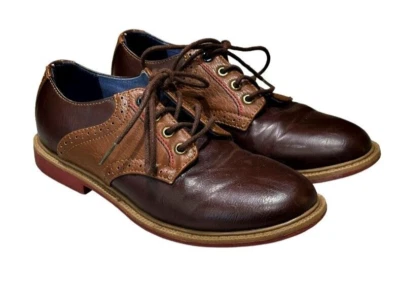 Tommy Hilfiger Zapatos Oxford Niños Talla 2 Michael Stallion Sillín Marrón Preppy Foto 1 de 4
